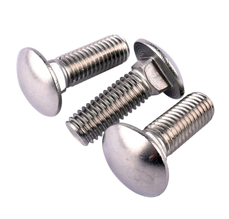 KOSJETHAS Store 5/16-18 x 1-1/4" Carriage Bolts Screws, Round Head Square Neck, 304 Stainless Steel 18-8, UNC Coarse Fully Thread, Quantity 10Pcs - Image 5